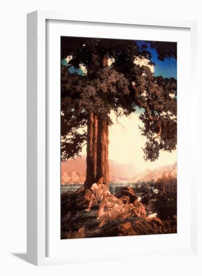 Hilltop-Maxfield Parrish-Framed Art Print