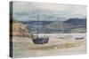 Hilly Coast Scene with Boats, 19th Century-John Absolon-Stretched Canvas