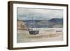 Hilly Coast Scene with Boats, 19th Century-John Absolon-Framed Giclee Print