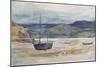 Hilly Coast Scene with Boats, 19th Century-John Absolon-Mounted Giclee Print