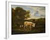 Hilly Landscape with Cows-Adriaen van de Velde-Framed Art Print