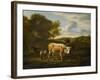 Hilly Landscape with Cows-Adriaen van de Velde-Framed Art Print