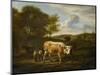 Hilly Landscape with Cows-Adriaen van de Velde-Mounted Art Print