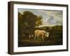 Hilly Landscape with Cows-Adriaen van de Velde-Framed Art Print