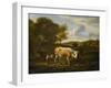 Hilly Landscape with Cows-Adriaen van de Velde-Framed Art Print