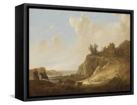 Hilly Landscape with the Ruins of a Castle-Aelbert Cuyp-Framed Stretched Canvas