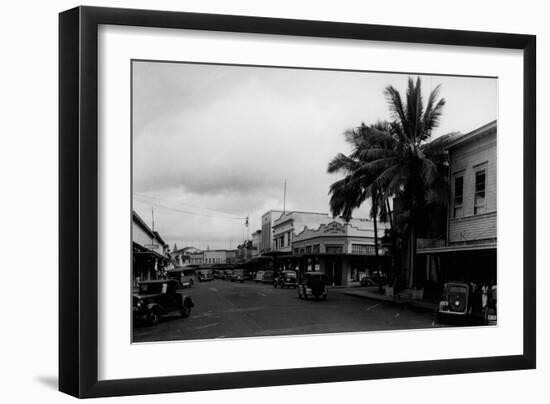 Hilo, Hawaii - Street View Photograph-Lantern Press-Framed Art Print