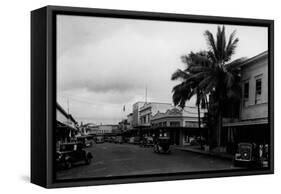 Hilo, Hawaii - Street View Photograph-Lantern Press-Framed Stretched Canvas