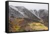 Hilton Creek Hillside and Fall Color at the First Snow-Michael Qualls-Framed Stretched Canvas