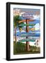 Hilton Head Island, South Carolina - Destination Signs-Lantern Press-Framed Art Print