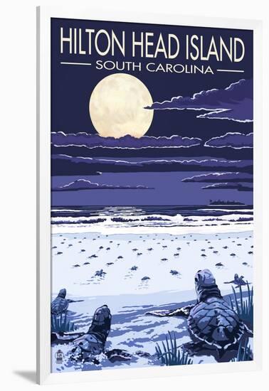 Hilton Head, South Carolina - Baby Turtles Hatching-Lantern Press-Framed Art Print