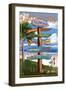 Hilton Head, South Carolina - Destination Signs-Lantern Press-Framed Art Print