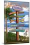 Hilton Head, South Carolina - Destination Signs-Lantern Press-Mounted Art Print