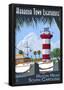 Hilton Head, South Carolina - Harbour Town Lighthouse-null-Framed Poster