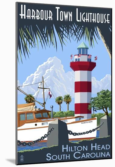 Hilton Head, South Carolina - Harbour Town Lighthouse-null-Mounted Poster
