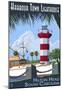 Hilton Head, South Carolina - Harbour Town Lighthouse-null-Mounted Poster