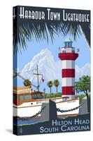 Hilton Head, South Carolina - Harbour Town Lighthouse-Lantern Press-Stretched Canvas