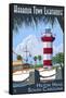 Hilton Head, South Carolina - Harbour Town Lighthouse-Lantern Press-Framed Stretched Canvas