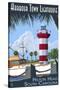 Hilton Head, South Carolina - Harbour Town Lighthouse-Lantern Press-Stretched Canvas