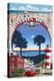 Hilton Head, South Carolina - Montage-Lantern Press-Stretched Canvas