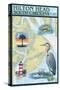 Hilton Head, South Carolina - Nautical Chart-Lantern Press-Stretched Canvas