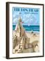 Hilton Head, South Carolina - Sand Castle-Lantern Press-Framed Art Print