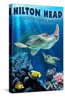 Hilton Head, South Carolina - Sea Turtles-Lantern Press-Stretched Canvas