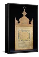 Hilya or hilyeh, Arabic Manuscript with Thuluth Script signed by Mohammad Shakir Al-Sayyed-null-Framed Stretched Canvas