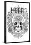 HIM - Skull Flourish-Trends International-Framed Poster
