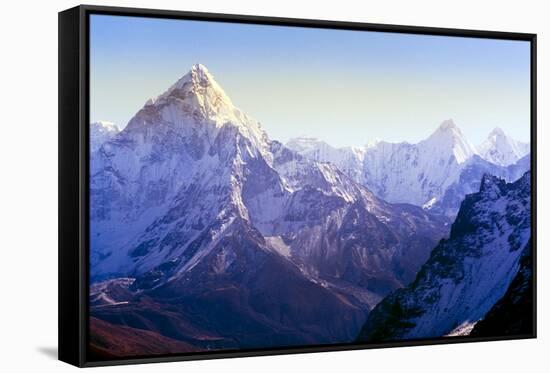 Himalaya Mountains-Microstock Man-Framed Stretched Canvas