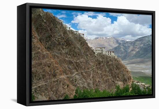 Himalayan Landscape: Tibetan Buddhist Monastery (Karsha Gompa, Largest in Zanskar, Gelugpa Order)…-null-Framed Stretched Canvas