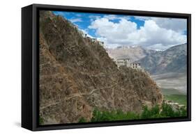 Himalayan Landscape: Tibetan Buddhist Monastery (Karsha Gompa, Largest in Zanskar, Gelugpa Order)…-null-Framed Stretched Canvas