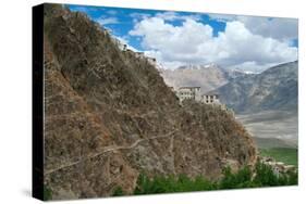 Himalayan Landscape: Tibetan Buddhist Monastery (Karsha Gompa, Largest in Zanskar, Gelugpa Order)…-null-Stretched Canvas