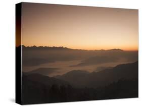 Himalayas at Sunrise, Near Ngarkot, Bagmati, Nepal, Asia-Mark Chivers-Stretched Canvas