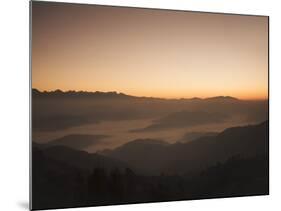 Himalayas at Sunrise, Near Ngarkot, Bagmati, Nepal, Asia-Mark Chivers-Mounted Photographic Print