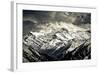 Himalayas Mountains Mochrome Scenic View with Dramatic Sky-MartinM303-Framed Photographic Print