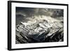 Himalayas Mountains Mochrome Scenic View with Dramatic Sky-MartinM303-Framed Photographic Print