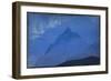 Himalayas, Rain, 1933 (Tempera on Canvas Laid on Cardboard)-Nicholas Roerich-Framed Giclee Print