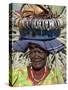 Himba Street Vendor at Opuwo Who Sells Himba Jewellery, Arts and Crafts to Passing Tourists-Nigel Pavitt-Stretched Canvas
