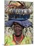 Himba Street Vendor at Opuwo Who Sells Himba Jewellery, Arts and Crafts to Passing Tourists-Nigel Pavitt-Mounted Photographic Print