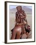 Himba Woman in Traditional Attire, Her Body Gleams from a Red Ochre Mixture of Red Ochre, Namibia-Nigel Pavitt-Framed Photographic Print