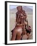 Himba Woman in Traditional Attire, Her Body Gleams from a Red Ochre Mixture of Red Ochre, Namibia-Nigel Pavitt-Framed Photographic Print