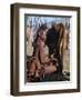 Himba Woman Milks a Cow in the Stock Enclosure Close to Her Home, Namibia-Nigel Pavitt-Framed Photographic Print