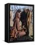 Himba Woman Milks a Cow in the Stock Enclosure Close to Her Home, Namibia-Nigel Pavitt-Framed Stretched Canvas