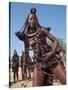 Himba Women Perform the Otjiunda Dance, Stamping, Clapping and Chanting-Nigel Pavitt-Stretched Canvas