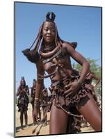 Himba Women Perform the Otjiunda Dance, Stamping, Clapping and Chanting-Nigel Pavitt-Mounted Photographic Print