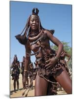 Himba Women Perform the Otjiunda Dance, Stamping, Clapping and Chanting-Nigel Pavitt-Mounted Photographic Print