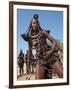 Himba Women Perform the Otjiunda Dance, Stamping, Clapping and Chanting-Nigel Pavitt-Framed Photographic Print