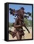 Himba Women Perform the Otjiunda Dance, Stamping, Clapping and Chanting-Nigel Pavitt-Framed Stretched Canvas