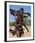 Himba Women Perform the Otjiunda Dance, Stamping, Clapping and Chanting-Nigel Pavitt-Framed Photographic Print